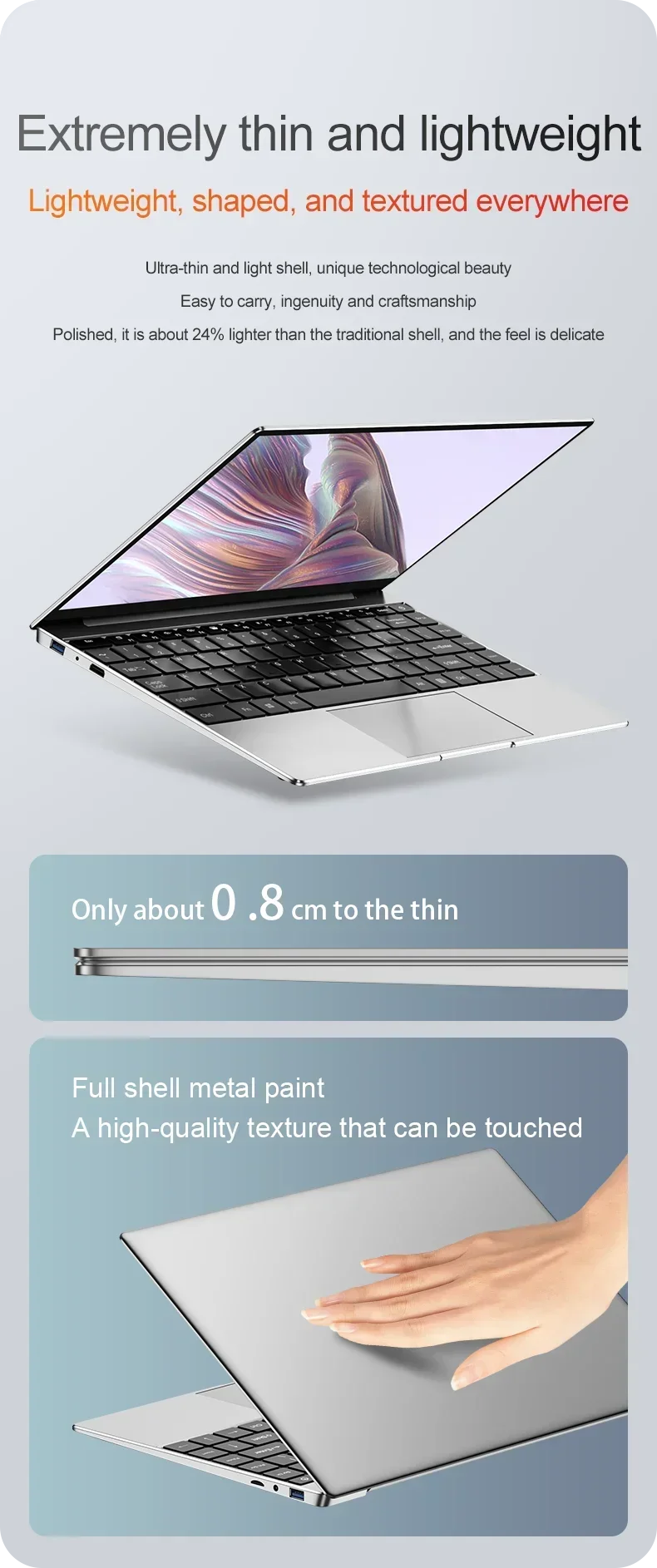 14.1 "ordinateur portable Ultra mince 16GB RAM 2 to SSD Intel N3700 ordinateur portable Gamer 1920*1080 affichage bureau étude ordinateur PC Windows 11 Pro