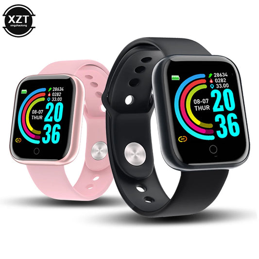 Moniteur de santé montre intelligente Y68 hommes montres de sport femmes Fitness Tracker Bracelet étapes calories Bluetooth montre-Bracelet D20 horloge