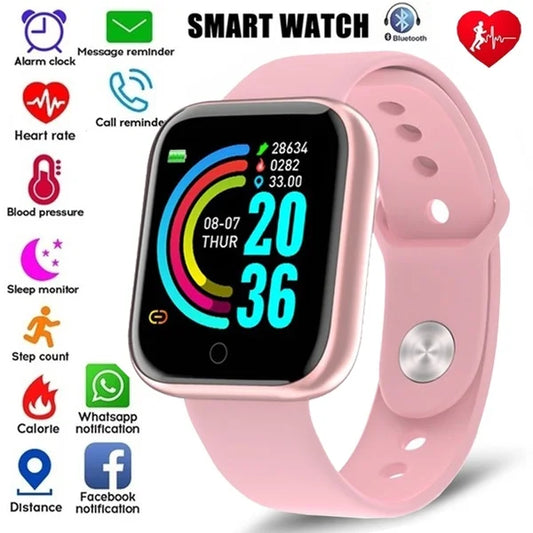 Moniteur de santé montre intelligente Y68 hommes montres de sport femmes Fitness Tracker Bracelet étapes calories Bluetooth montre-Bracelet D20 horloge