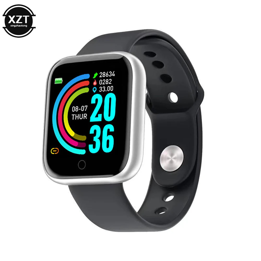 Moniteur de santé montre intelligente Y68 hommes montres de sport femmes Fitness Tracker Bracelet étapes calories Bluetooth montre-Bracelet D20 horloge