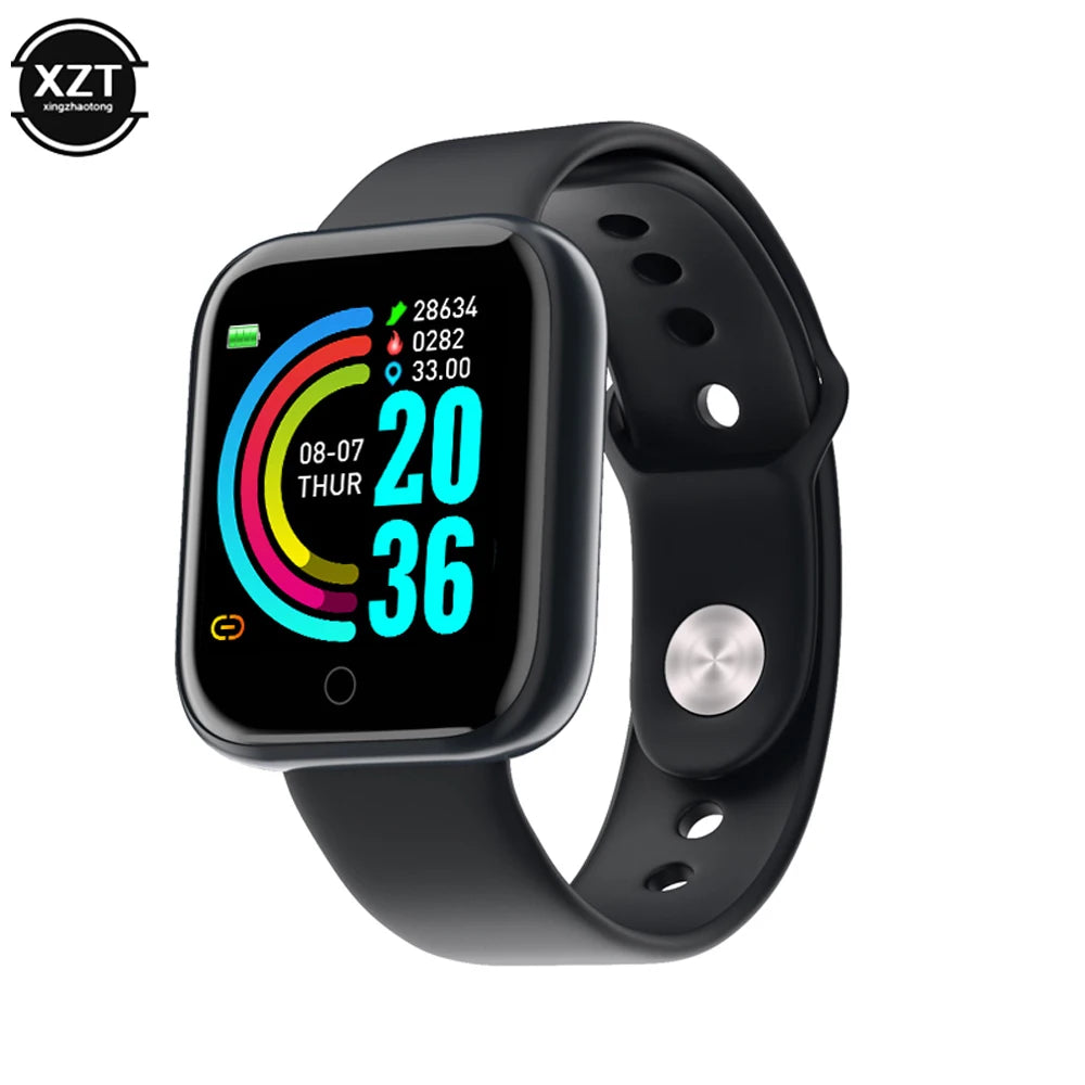 Moniteur de santé montre intelligente Y68 hommes montres de sport femmes Fitness Tracker Bracelet étapes calories Bluetooth montre-Bracelet D20 horloge