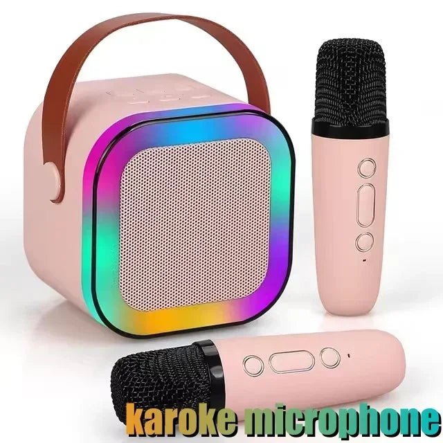 Microphones sans fil professionnels, haut-parleur Bluetooth pour les jeux, KTV, Koraoké, Live, iPhone, Samsung, ordinateur portable, microphone à réduction de bruit