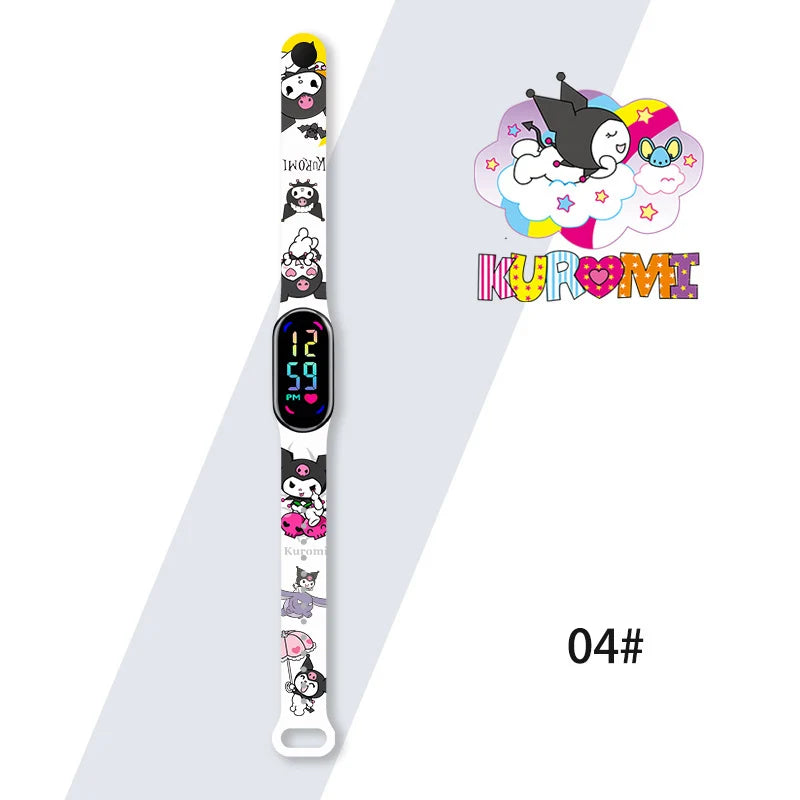 MINISO Kuromi Girls Watches for Kids Sport Wristband Touch Bracelet Waterproof Children Digital Watch Women Clock relogio montre