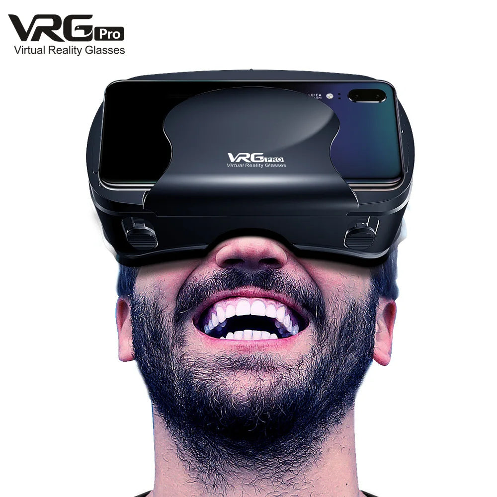 Casque de réalité virtuelle 3D VR, lunettes intelligentes, casque pour Smartphones, téléphone portable, objectifs de 7 pouces, jumelles avec contrôleurs