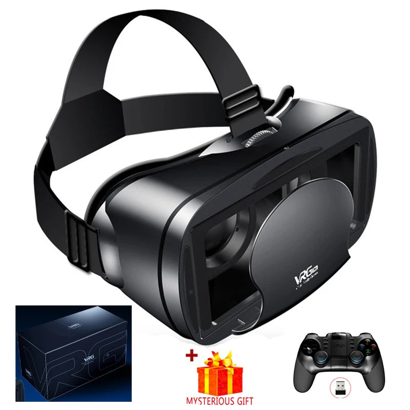 Casque de réalité virtuelle 3D VR, lunettes intelligentes, casque pour Smartphones, téléphone portable, objectifs de 7 pouces, jumelles avec contrôleurs