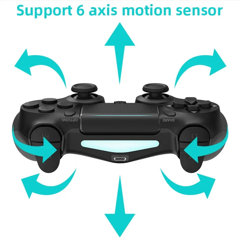 Manette de jeu sans fil Bluetooth pour PS4/Slim/Pro, Joystick à double Vibration pour PC, pour IOS/Android