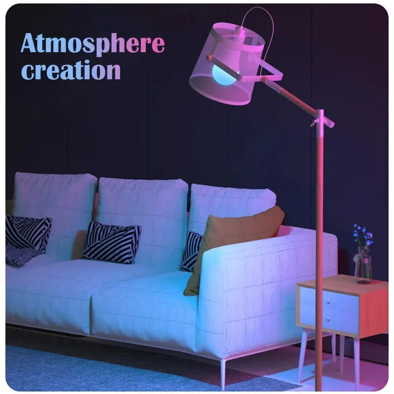 Ampoule LED multicolore RGB, 16 couleurs, Base E27, 220V, éclairage domestique, intensité variable, 24 touches, télécommande, lumière néon d'ambiance