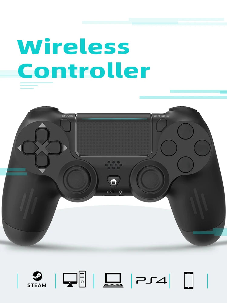 Manette de jeu sans fil Bluetooth pour PS4/Slim/Pro, Joystick à double Vibration pour PC, pour IOS/Android