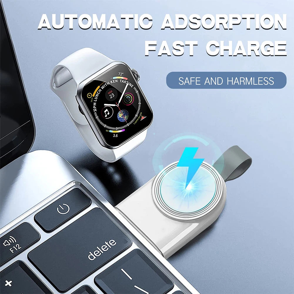 Wireless Charger for Apple Watch Ultra 8 7 SE 6 5 4 3 SE Dock Adapter Fast Charging Smart Watch Wireless Charging Mini Portable