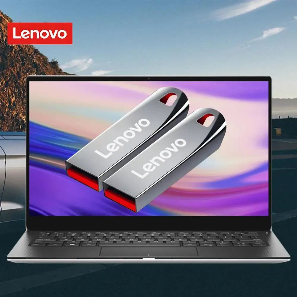 Lenovo-Clé USB 3.0 portable en métal haute vitesse, clé USB, mémoire étanche, disque flash, 1 To, 512 Go, 256 Go, 2 To