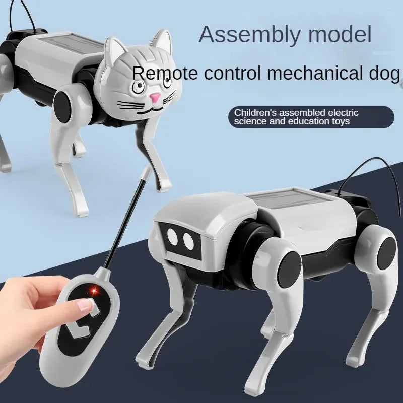 Robot Rc télécommandé pour enfants, jouet mécanique pour chien, enseignement scientifique, modèle d'assemblage, ensemble électrique, jouets pour garçons, cadeau pour enfants