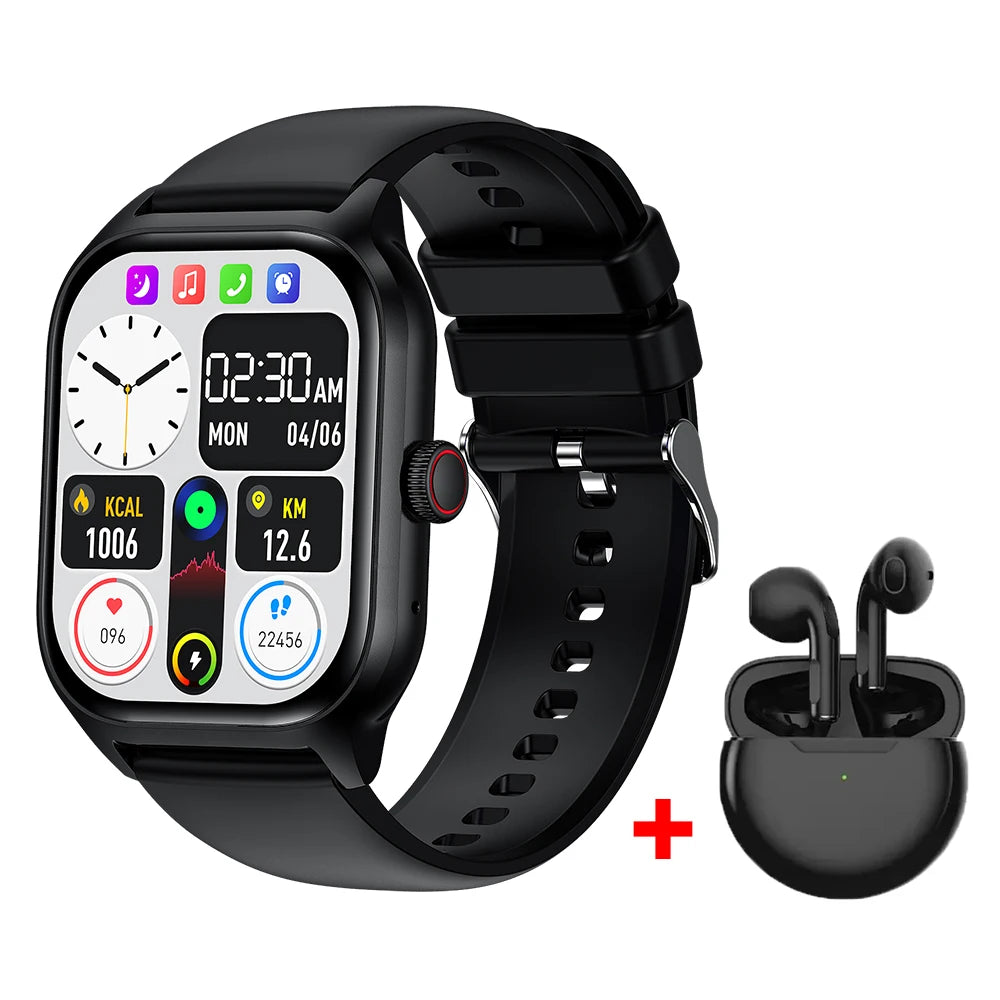 LEMFO Montre intelligente LT10 pour Android appel Bluetooth cadran tactile 2024 musique suivi de la condition physique montres de sport cadeau 2024