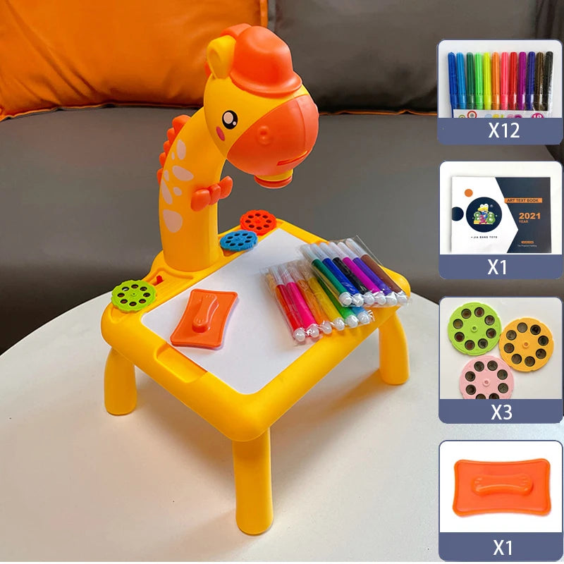 Table de dessin à budgétaire LED pour enfants, ensemble de peinture, tableau éducatif, outils d'apprentissage, jouets de peinture pour enfants