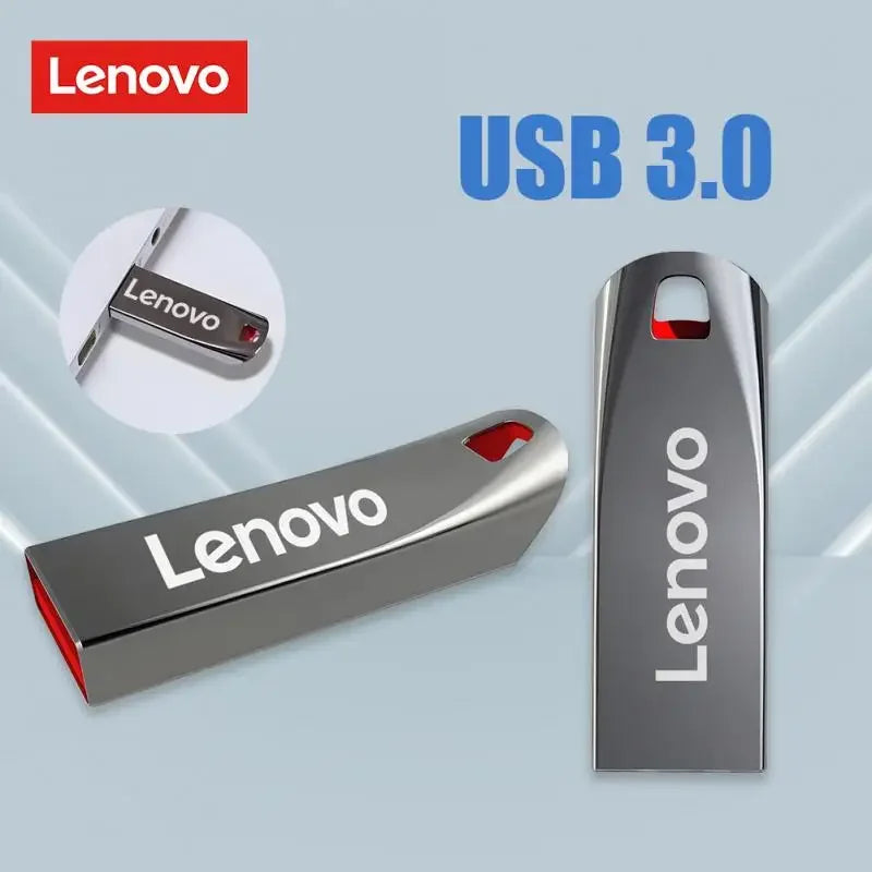 Lenovo-Clé USB 3.0 portable en métal haute vitesse, clé USB, mémoire étanche, disque flash, 1 To, 512 Go, 256 Go, 2 To