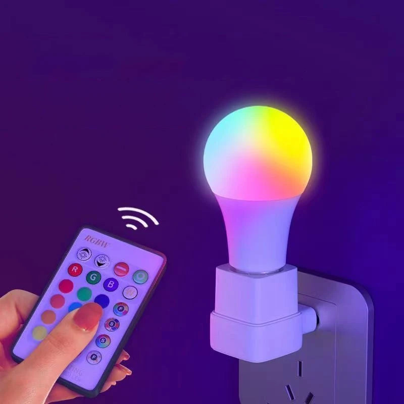 Ampoule LED multicolore RGB, 16 couleurs, Base E27, 220V, éclairage domestique, intensité variable, 24 touches, télécommande, lumière néon d'ambiance