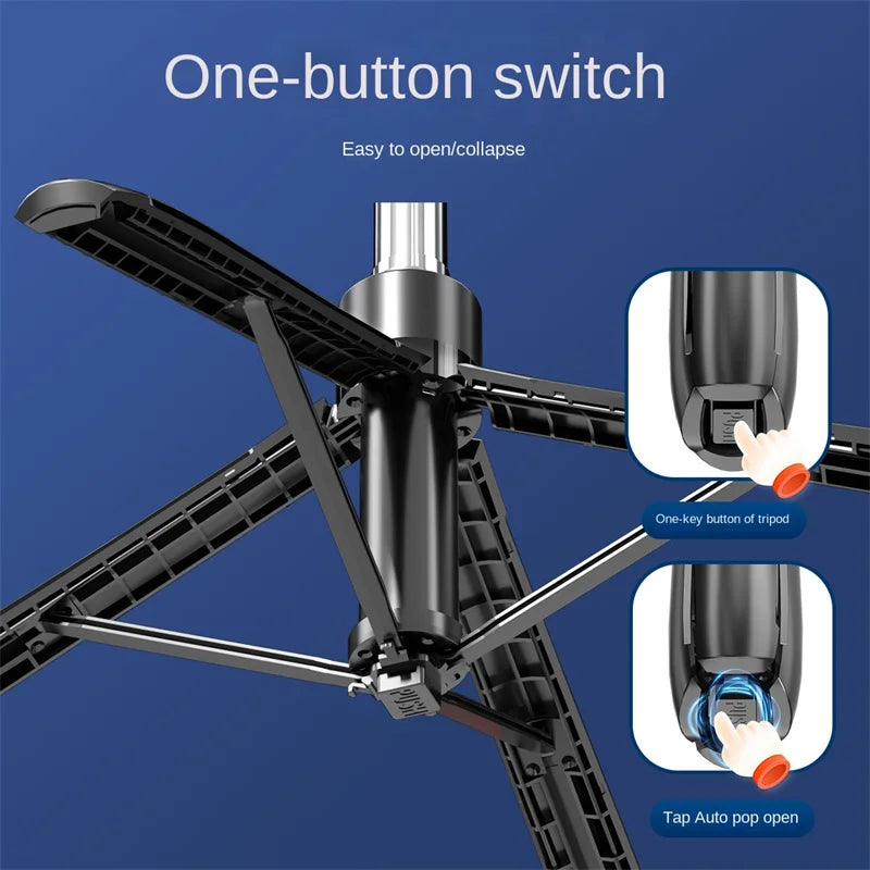 FANGTUOSI-Trépied Selfie Stick pour Smartphone, Stabilisateur de Déterminer, Télécommande Bluetooth, Visiteur Intelligent pour Tiktok, Nouveau, 180cm