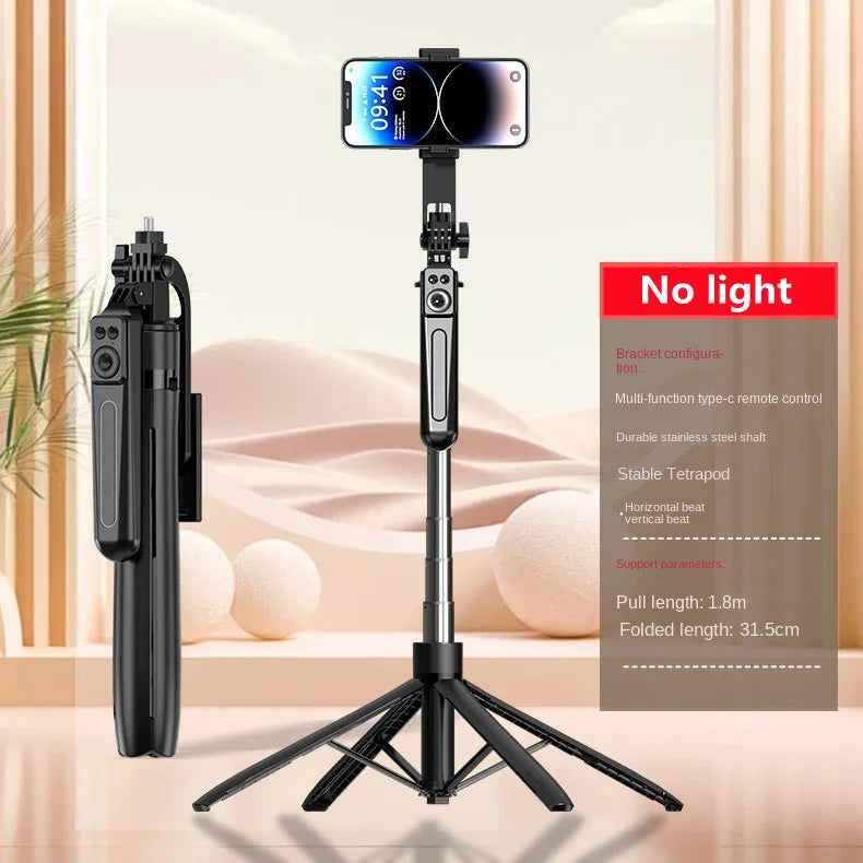 FANGTUOSI-Trépied Selfie Stick pour Smartphone, Stabilisateur de Déterminer, Télécommande Bluetooth, Visiteur Intelligent pour Tiktok, Nouveau, 180cm