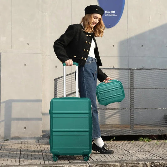 20'' Carry on Luggage Lightweight with Spinner Wheel TSA Lock Hardside Luggage Airline Approved Carry on Suitcase Turquoise