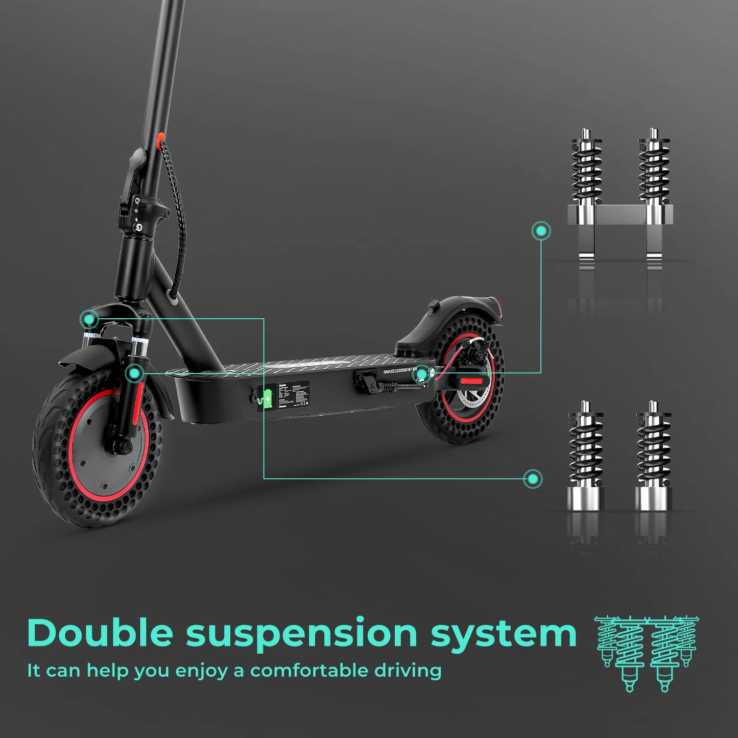 Scooter i9 Scooter électrique 350W Scooter pour adultes 7.5Ah 30 km/h pliable E scooter 8.5 pouces nid d'abeille pneu plus court électrique