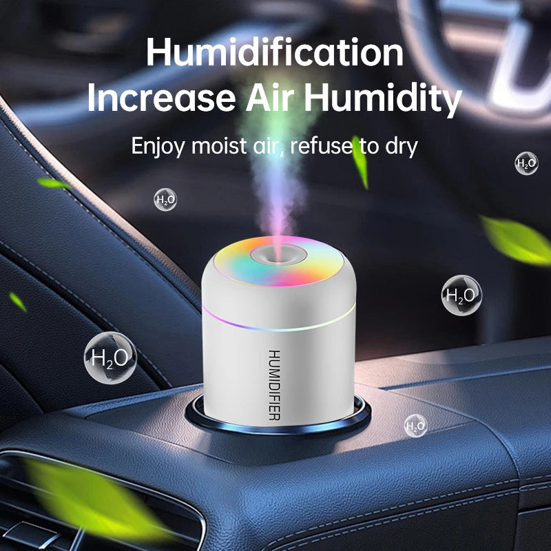 Mini humidificateur d'air électrique USB 180ML, diffuseur d'arôme, purificateur d'huile essentielle, brumisateur d'aromathérapie, lumières pour voiture, maison, chambre à coucher