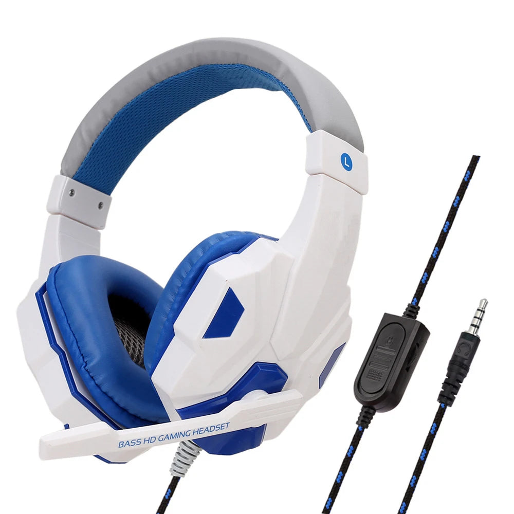 Gaming Headset Wired With Microphone For PC Computer PS4 PS5 Xbox Bass Foldable Earphone Headphone With Mic