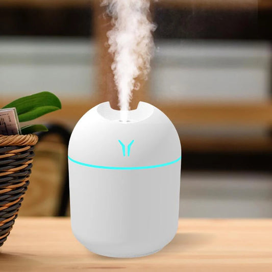 Mini humidificateur d'air USB, diffuseur d'huiles essentielles d'arôme pour la maison et la voiture, brumisateur muet à ultrasons, lampe de document LED, 250ml