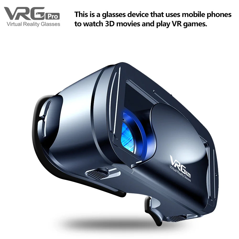 Casque de réalité virtuelle 3D VR, lunettes intelligentes, casque pour Smartphones, téléphone portable, objectifs de 7 pouces, jumelles avec contrôleurs