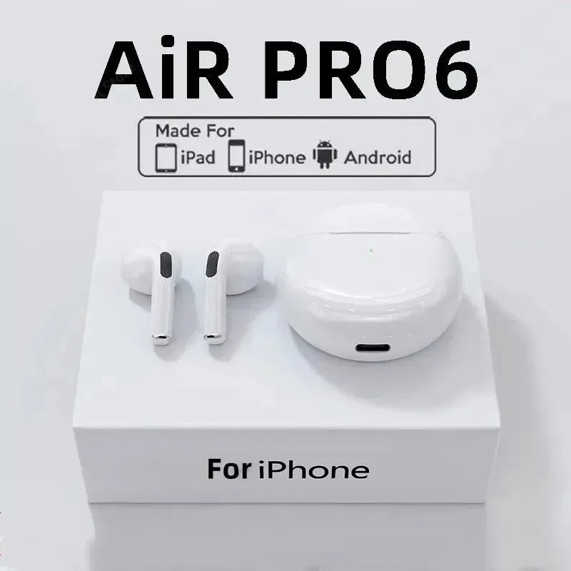 Pro 6 TWS Bluetooth écouteurs pour iPhone sans fil Bluetooth casque antibruit écouteurs avec micro Pro6 casque sans fil