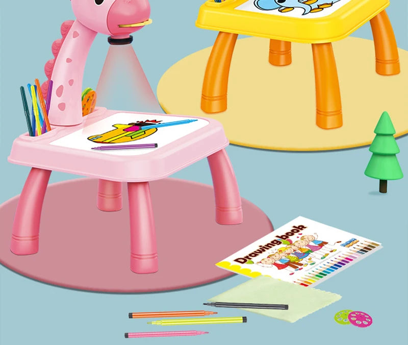 Table de dessin à budgétaire LED pour enfants, ensemble de peinture, tableau éducatif, outils d'apprentissage, jouets de peinture pour enfants