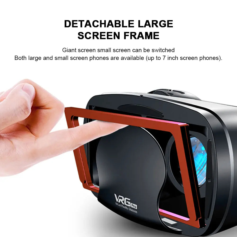 Casque de réalité virtuelle 3D VR, lunettes intelligentes, casque pour Smartphones, téléphone portable, objectifs de 7 pouces, jumelles avec contrôleurs