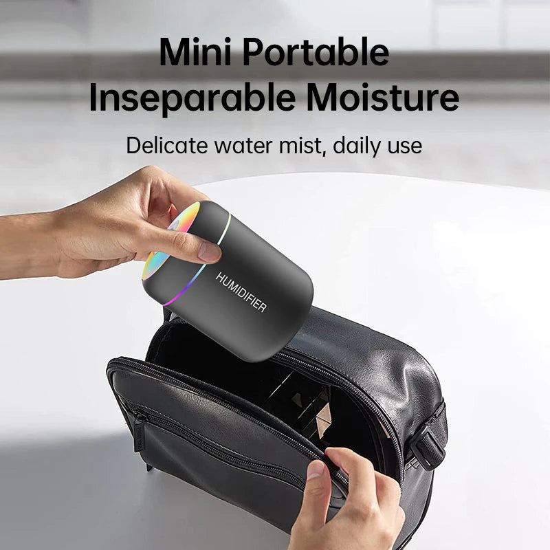 Mini humidificateur d'air électrique USB 180ML, diffuseur d'arôme, purificateur d'huile essentielle, brumisateur d'aromathérapie, lumières pour voiture, maison, chambre à coucher