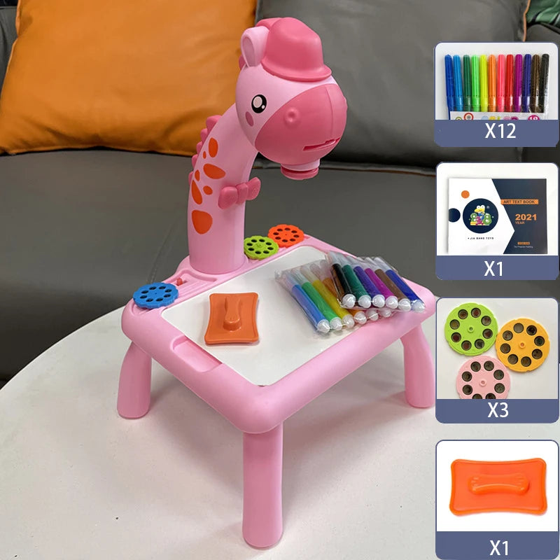 Table de dessin à budgétaire LED pour enfants, ensemble de peinture, tableau éducatif, outils d'apprentissage, jouets de peinture pour enfants