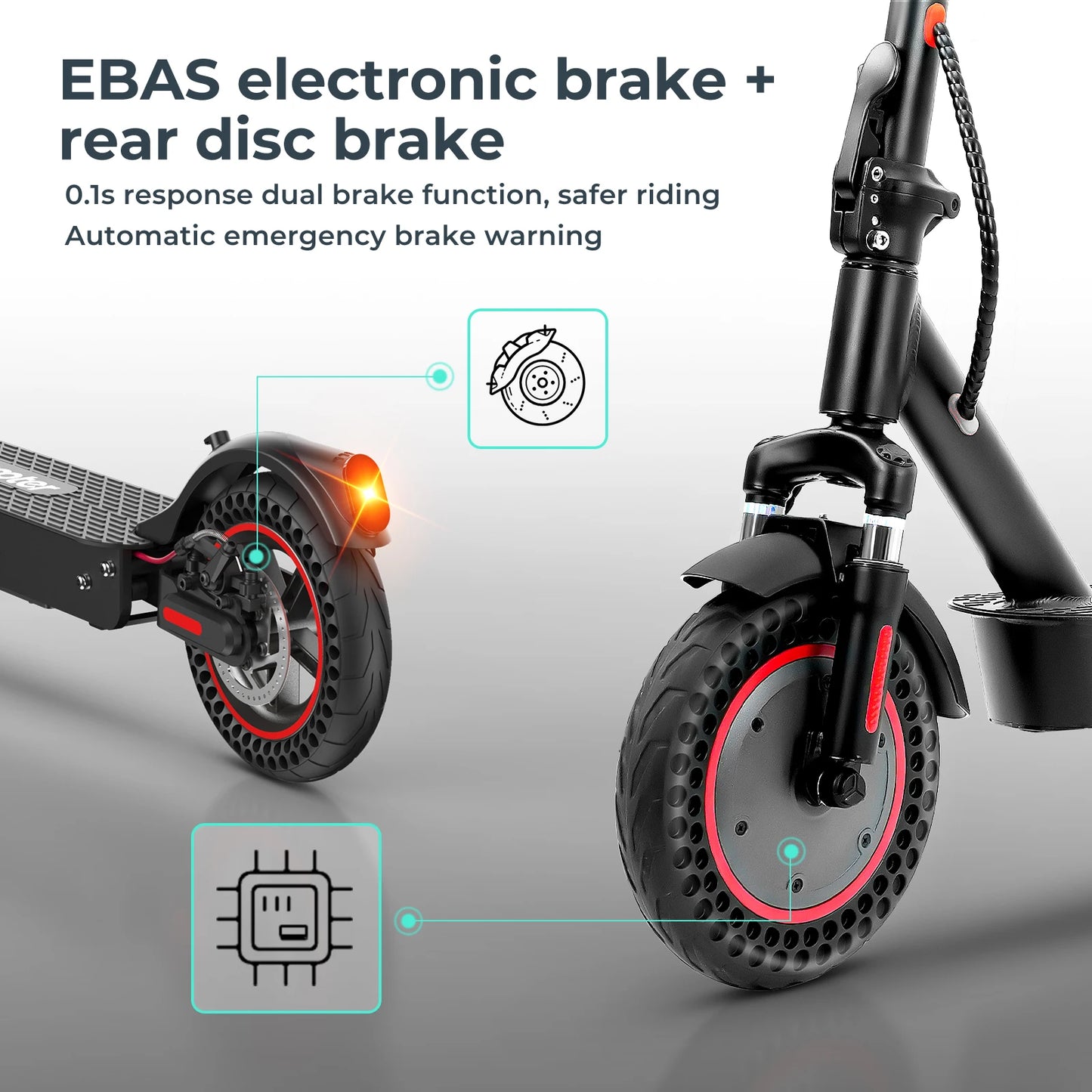 Scooter i9 Scooter électrique 350W Scooter pour adultes 7.5Ah 30 km/h pliable E scooter 8.5 pouces nid d'abeille pneu plus court électrique