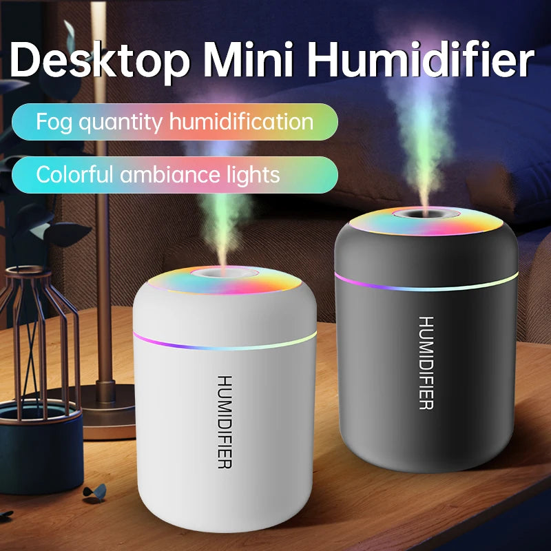 Mini humidificateur d'air électrique USB 180ML, diffuseur d'arôme, purificateur d'huile essentielle, brumisateur d'aromathérapie, lumières pour voiture, maison, chambre à coucher