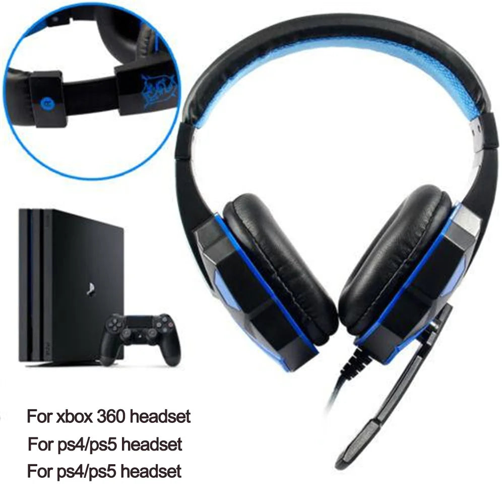 Écouteurs de jeu filaires 3.5MM, pour PS4/PS5/Xbox/Smartphone/PC, casque pour téléphone portable, casque avec Mic120 °   Réglable