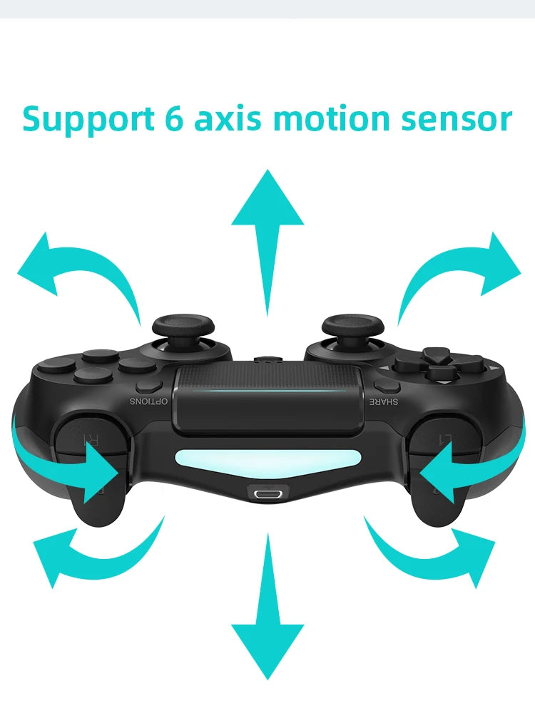 Manette de jeu sans fil Bluetooth pour PS4/Slim/Pro, Joystick à double Vibration pour PC, pour IOS/Android