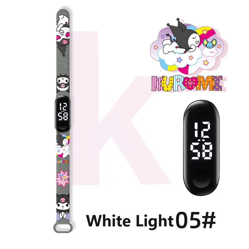 MINISO Kuromi Girls Watches for Kids Sport Wristband Touch Bracelet Waterproof Children Digital Watch Women Clock relogio montre