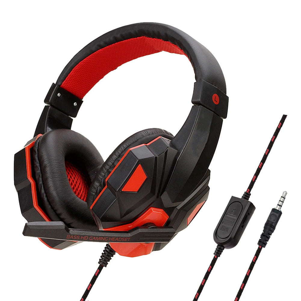 Gaming Headset Wired With Microphone For PC Computer PS4 PS5 Xbox Bass Foldable Earphone Headphone With Mic