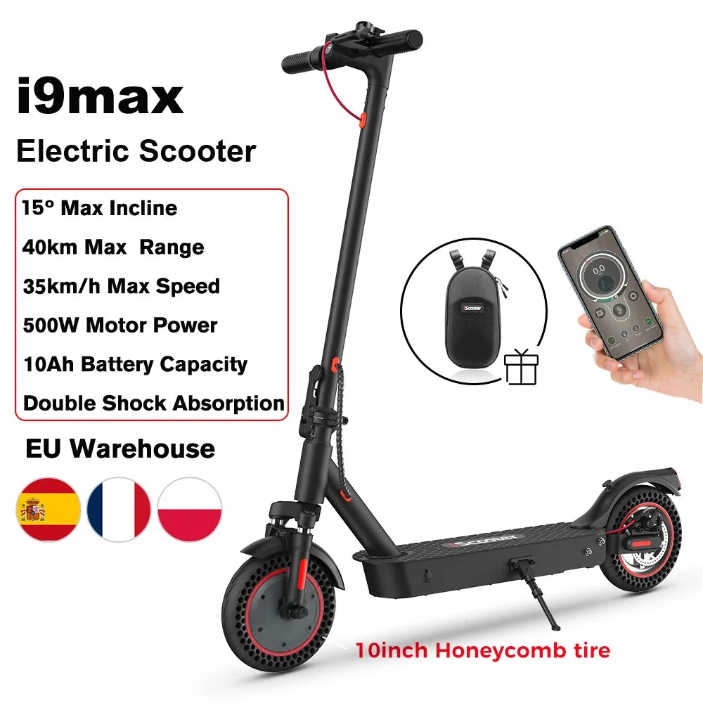 Scooter i9 Scooter électrique 350W Scooter pour adultes 7.5Ah 30 km/h pliable E scooter 8.5 pouces nid d'abeille pneu plus court électrique