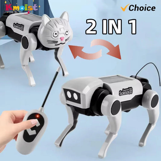 Robot Rc télécommandé pour enfants, jouet mécanique pour chien, enseignement scientifique, modèle d'assemblage, ensemble électrique, jouets pour garçons, cadeau pour enfants