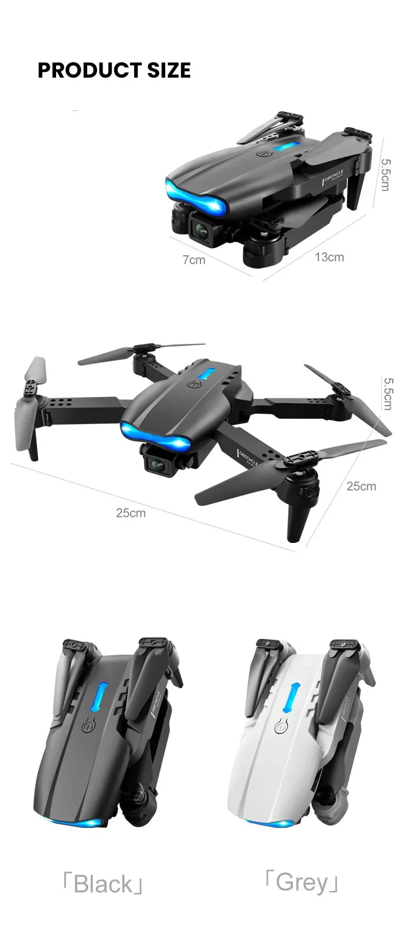 E99 Pro RC Drone pliable 8K HD double caméra photographie aérienne quadrirotor flux optique positionnement maintien d'altitude Drone jouets cadeau