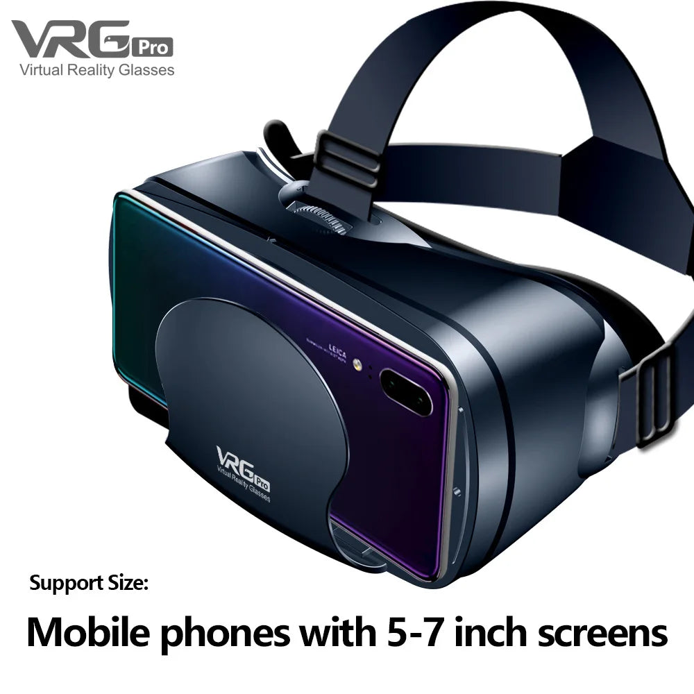 Casque de réalité virtuelle 3D VR, lunettes intelligentes, casque pour Smartphones, téléphone portable, objectifs de 7 pouces, jumelles avec contrôleurs